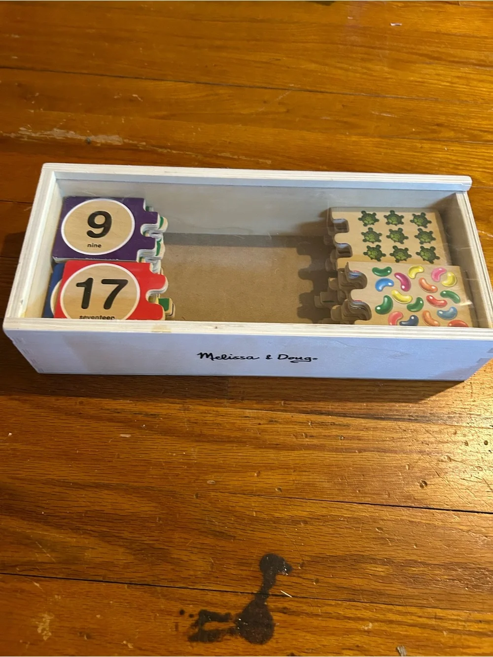 Wooden Number Puzzle Matching Game - Colorful Counting Toy for Kids